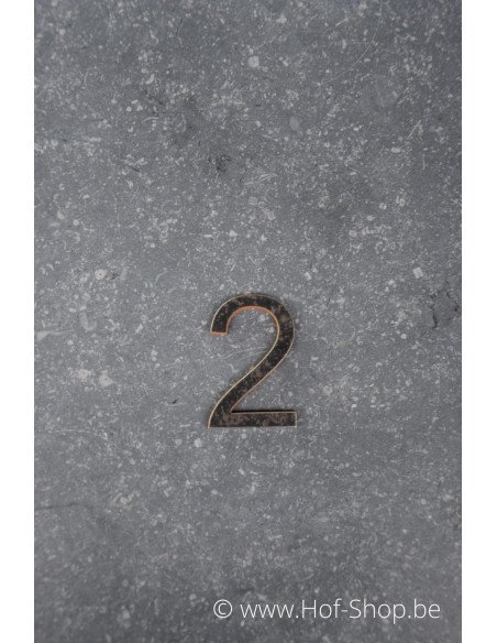 Numéro 2 - acier Corten de 5 cm de haut (Ari)