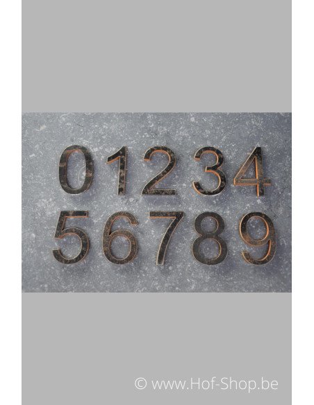 Numéro 4 - acier Corten de 5 cm de haut (Ari)