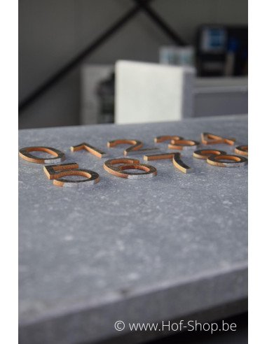 Numéro 6 - acier Corten de 5 cm de haut (Ari)