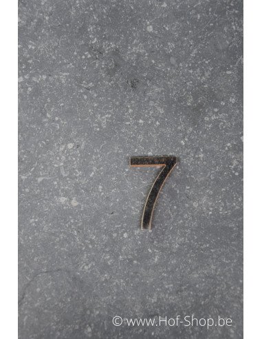 Numéro 7 - acier Corten de 5 cm de haut (Ari)