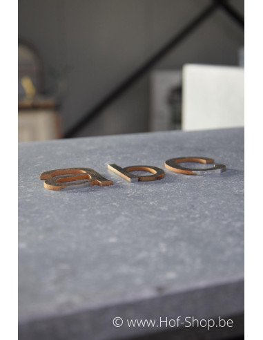 Lettre a - acier Corten de 5 cm de haut (Ari)