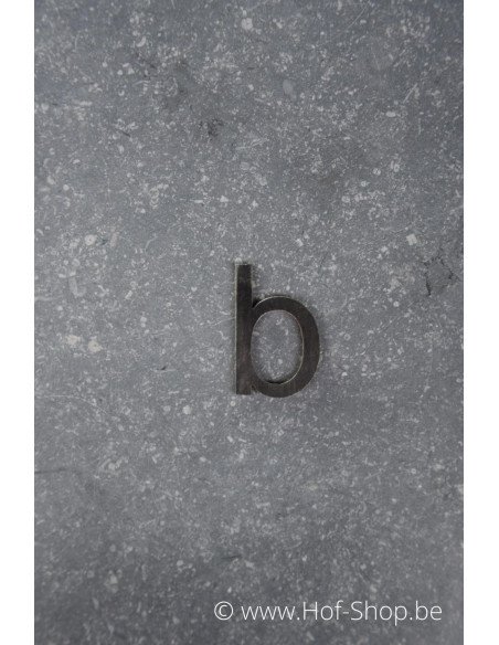 Lettre b - acier Corten de 5 cm de haut (Ari)