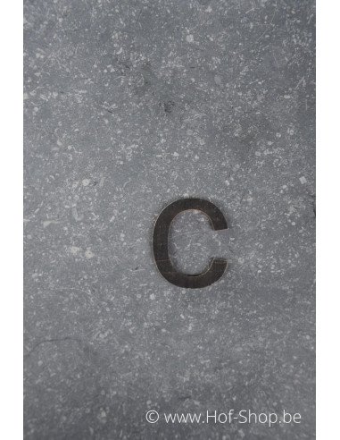 Lettre c - acier Corten de 5 cm de haut (Ari)