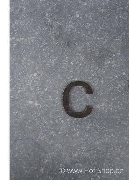 Lettre c - acier Corten de 5 cm de haut (Ari)