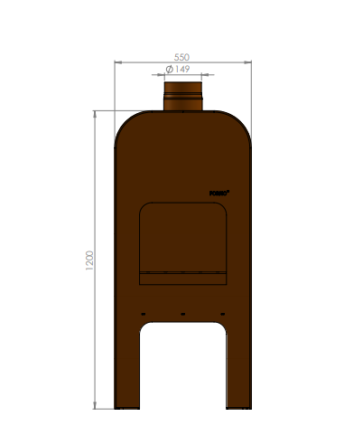 GAP Medium - Cheminée en acier corten (la dernière pièce)