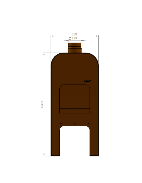 GAP Medium - Cheminée en acier corten (la dernière pièce)