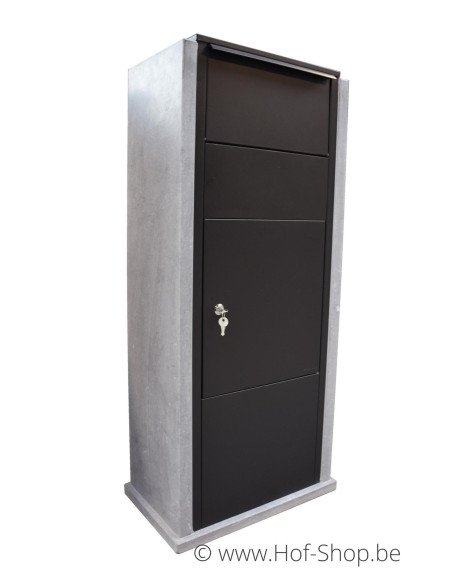 Hannover Modèle 1 gris-noir - boîte à colis en pierre bleue