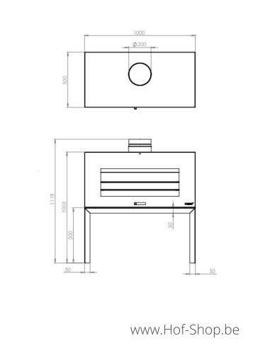 Enok - Cheminée en acier corten