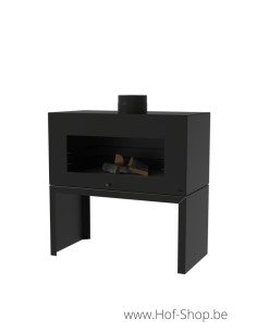 Enok (HR Coating) - cheminée en acier noir