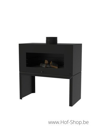 Enok (HR Coating) - cheminée en acier noir