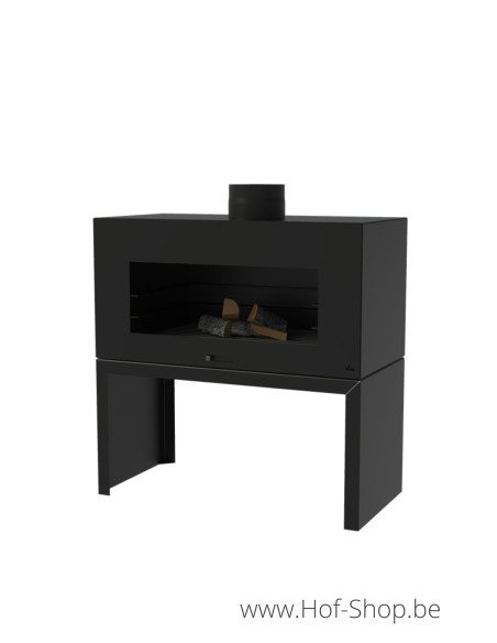 Enok (HR Coating) - cheminée en acier noir