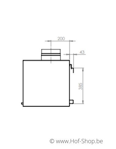 Enok modèle de mur - cheminée en acier corten