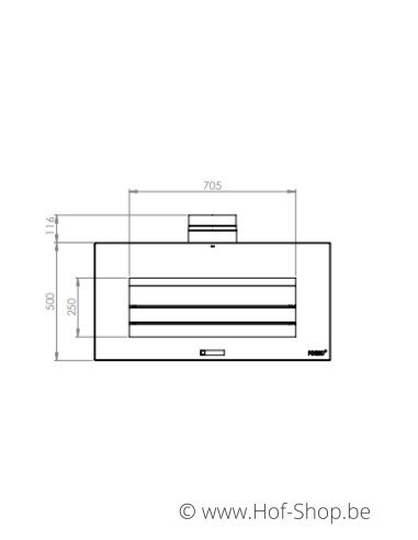 Enok modèle de mur (HR Coating) - cheminée en acier noir