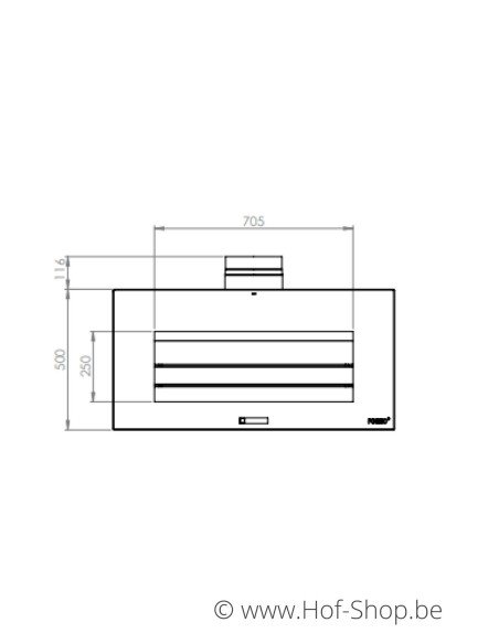 Enok modèle de mur (HR Coating) - cheminée en acier noir