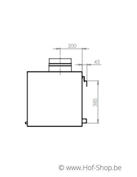 Enok wandmodel (zwart gecoat) - tuinhaard in cortenstaal