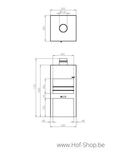 Stig (HR Coating) - cheminée en acier noir