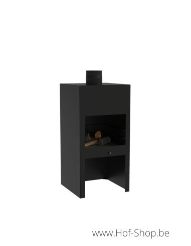 Stig (HR Coating) - cheminée en acier noir