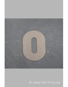 Nummer 0 - inox 7 cm hoog (Bahamas)