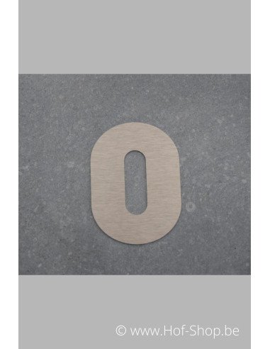 Nummer 0 - inox 7 cm hoog (Bahamas)