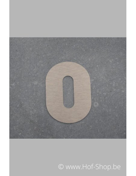 Nummer 0 - inox 7 cm hoog (Bahamas)