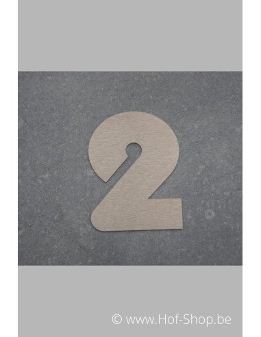 Nummer 2 - inox 7 cm hoog (Bahamas)