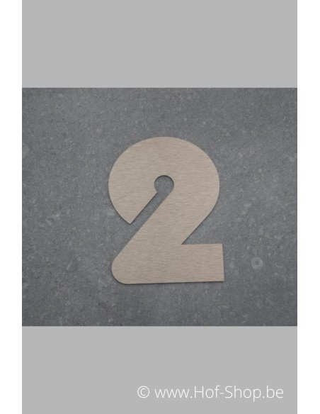 Nummer 2 - inox 7 cm hoog (Bahamas)