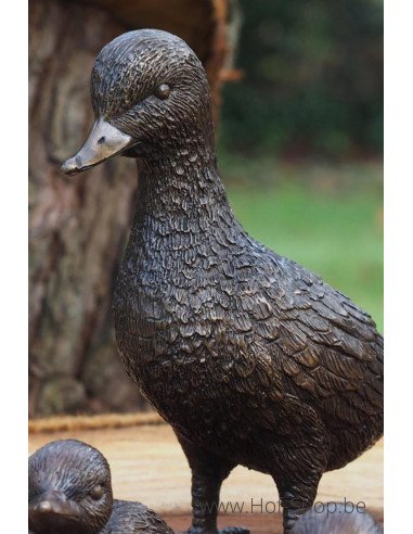 Ensemble de 5 canards - statue en bronze (AN0001BR-B)
