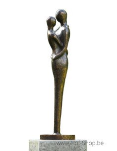 Couple d'amoureux - statue en bronze (AN0636BR-BI)
