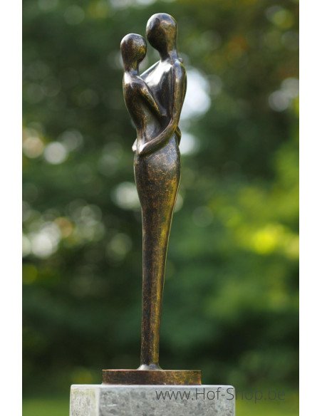 Couple d'amoureux - statue en bronze (AN0636BR-BI)