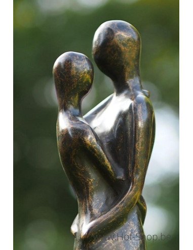 Couple d'amoureux - statue en bronze (AN0636BR-BI)