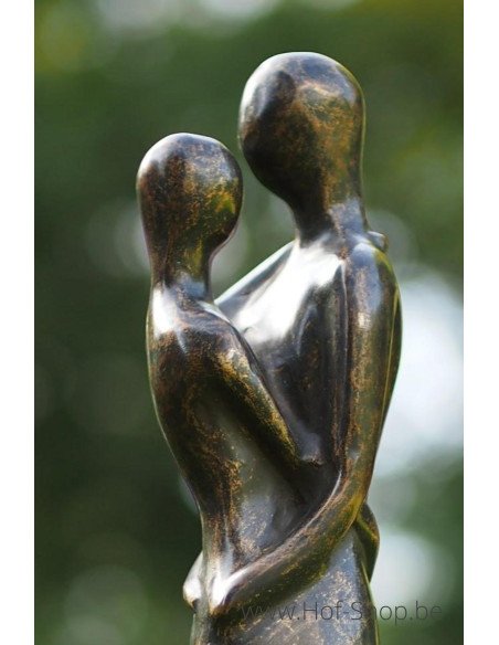 Couple d'amoureux - statue en bronze (AN0636BR-BI)