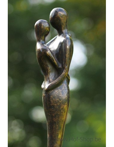 Couple d'amoureux - statue en bronze (AN0636BR-BI)