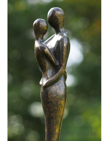 Couple d'amoureux - statue en bronze (AN0636BR-BI)