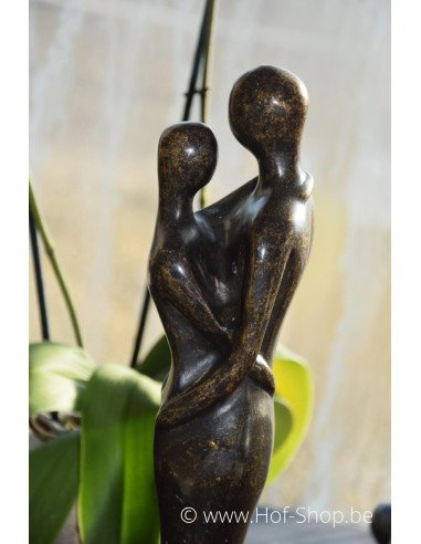 Couple d'amoureux - statue en bronze (AN0636BR-BI)