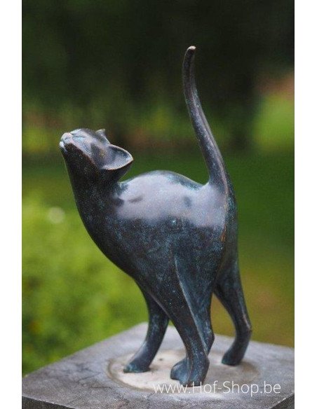 Chat moderne - statue en bronze (AN1666BRW-VI)