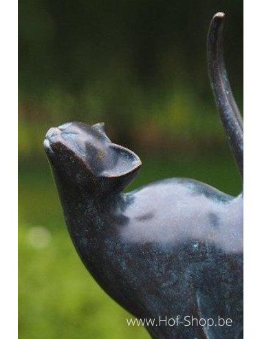 Moderne kat - bronzen beeld