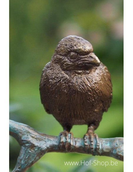Mussen op tak - bronzen beeld