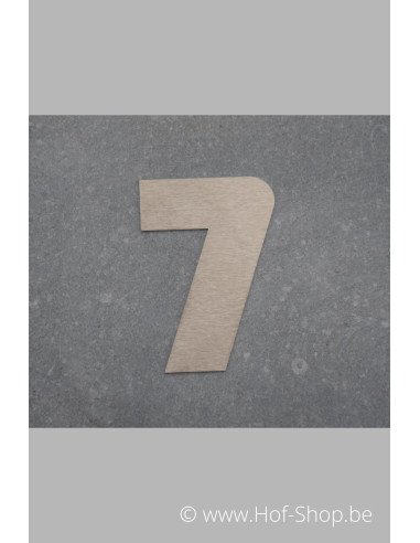 Nummer 7 - inox 7 cm hoog (Bahamas)