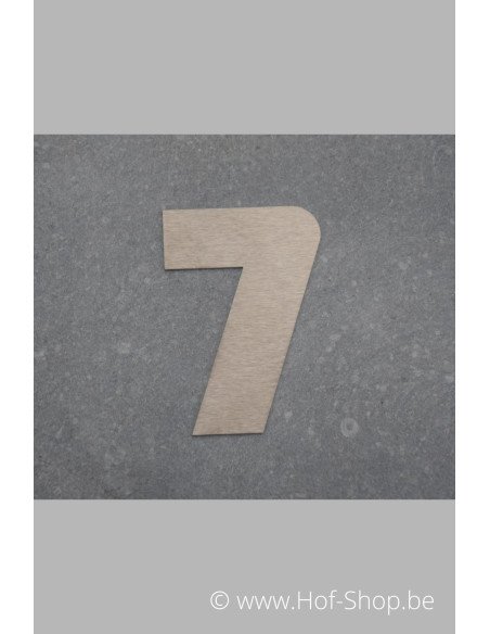 Nummer 7 - inox 7 cm hoog (Bahamas)