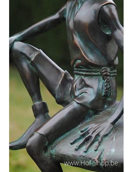 Pixie sur champignon - statue en bronze (AN1337BR-V)