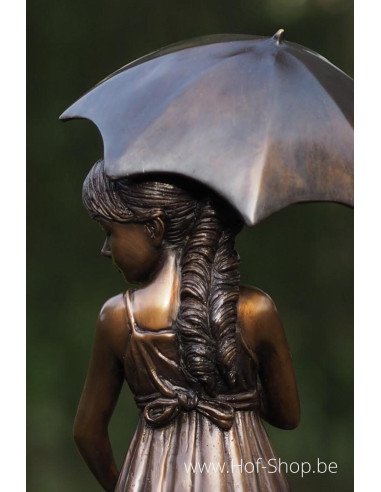 Jeune fille au parapluie - statue en bronze (AN1279BR-V)