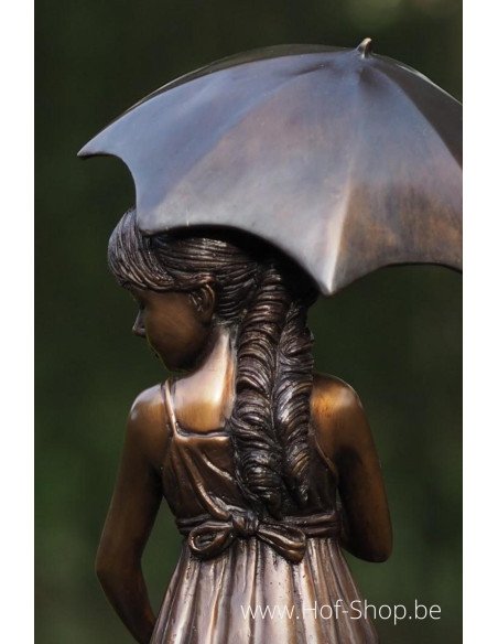 Jeune fille au parapluie - statue en bronze (AN1279BR-V)