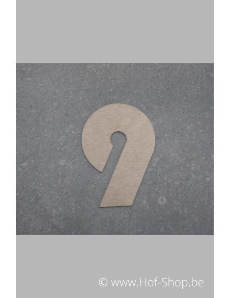 Nummer 9 - inox 7 cm hoog (Bahamas)