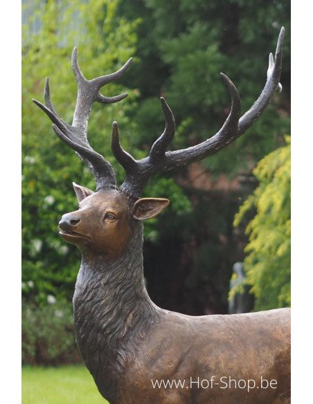 Cerf debout - statue en bronze (B713)