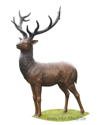 Cerf debout - statue en bronze (B713)