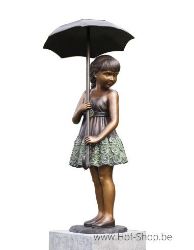 Jeune fille à l'ombrelle (grande) - statue en bronze (B1279)