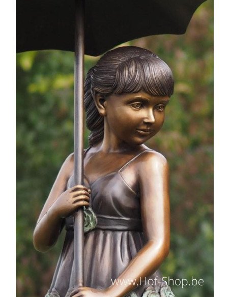 Jeune fille à l'ombrelle (grande) - statue en bronze (B1279)