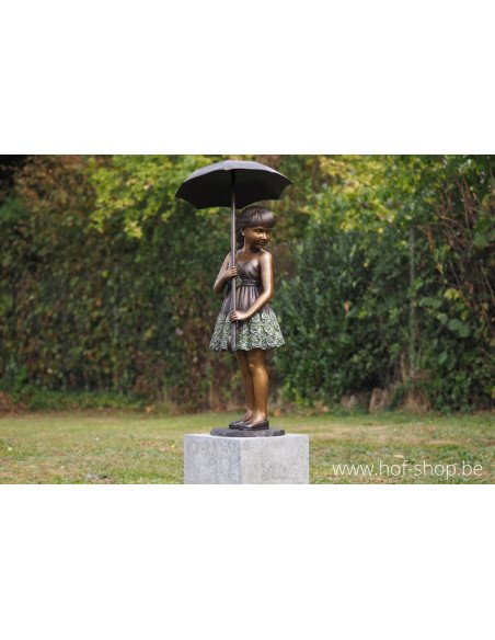 Jeune fille à l'ombrelle (grande) - statue en bronze (B1279)