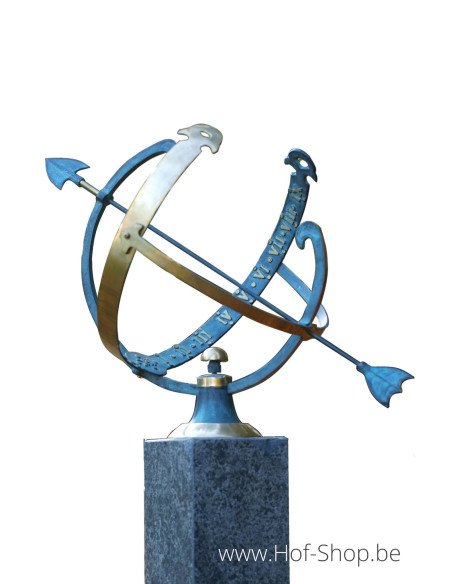 Cadran solaire (grand) - statue en bronze (GA0028BR-V)