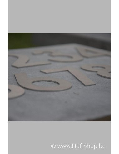 Nummer 2 - inox 8 cm hoog